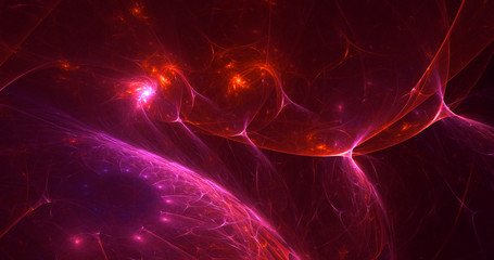 3D rendering abstract colorful fractal light background