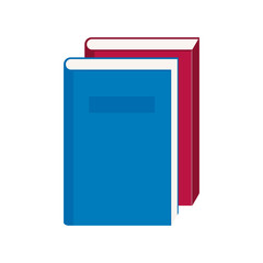 books, on white background, concept of learning vector illustration design