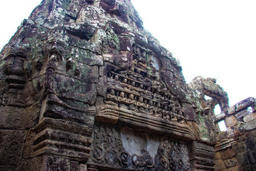 A beautiful view of Bayon temple at Siem Reap, Cambodia.