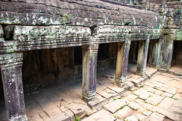 A beautiful view of Bayon temple at Siem Reap, Cambodia.
