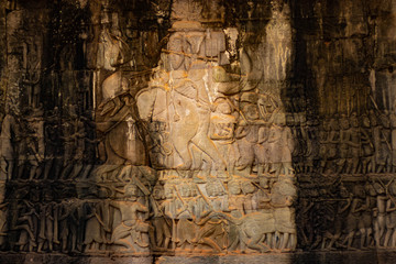 Obraz premium Piękny widok na świątynię Bayon w Siem Reap w Kambodży.