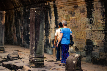A beautiful view of Angkor Thom temple at Siem Reap, Cambodia.