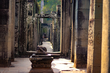 A beautiful view of Angkor Thom temple at Siem Reap, Cambodia.