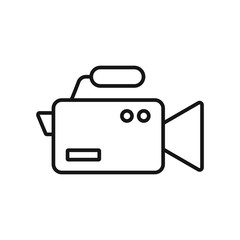 Video camera thin line icon vector