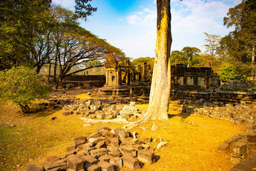 A beautiful view of Angkor Wat temple at Siem Reap, Cambodia.