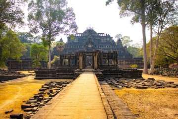 A beautiful view of Angkor Wat temple at Siem Reap, Cambodia.