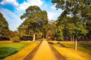 A beautiful view of Angkor Wat temple at Siem Reap, Cambodia.