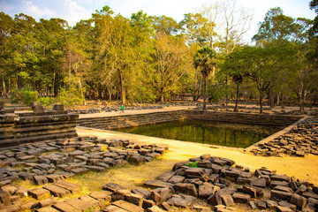 A beautiful view of Angkor Wat temple at Siem Reap, Cambodia.