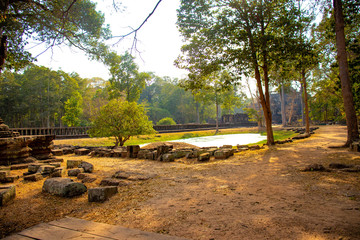 A beautiful view of Angkor Wat temple at Siem Reap, Cambodia.