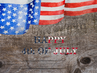 Fototapeta na wymiar Happy Independence Day. Beautiful patriotic card. Close-up, view from above. National holiday concept. Congratulations for family, relatives, friends and colleagues