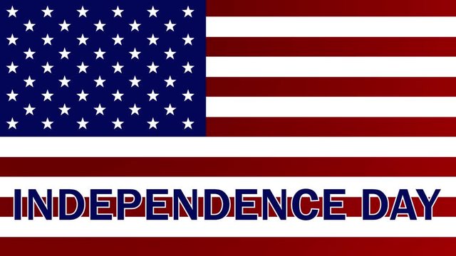4th of July Independence Day animation. Animation of Independence Day on background with an U.S. flag drawingUnited States of America presidential election democracy holiday concept digital compositio