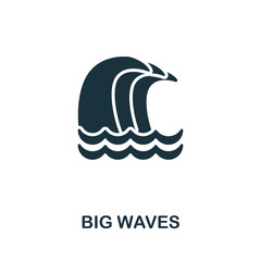 Big Waves icon from australia collection. Simple line Big Waves icon for templates, web design and infographics