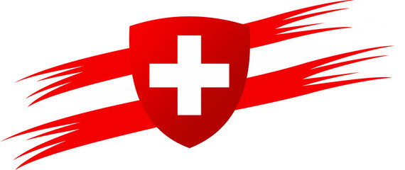 Fototapeta premium National Emblem of Switzerland. Coat of arms. Vector illustration.