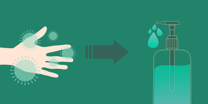 Use a hand sanitizer for hand washing in an epidemic virus situation
