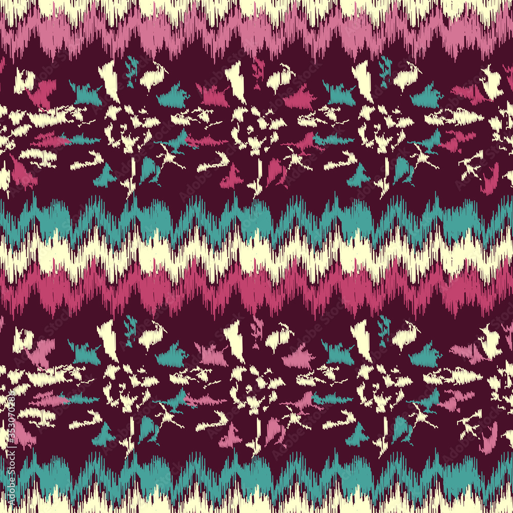Poster seamless abstract pattern with the image of a flower ornament.