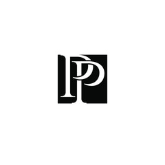 pp letter original monogram logo design