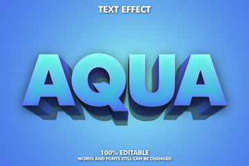 Modern text style with water effect