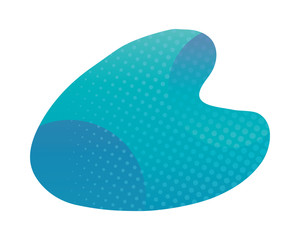 blue abstract figure background icon