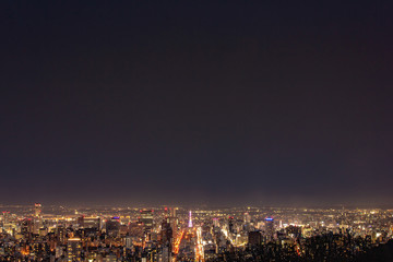Obraz premium 大倉山から見る札幌市夜景