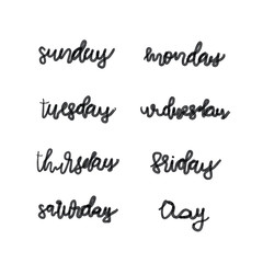 Seven day lettering