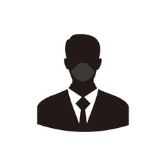 wearing mask icon vector illustration symbol