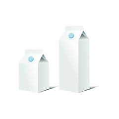 White milk carton packaging template isolated on white background. Packaging template mockup collection. Stand-up pouch Half Side view package.