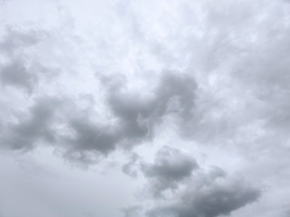 Gloomy Sky Preceding Storm With Dark Clouds