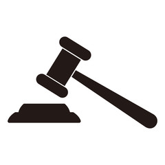 law hammer icon isolated vector