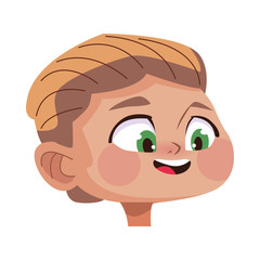 young man head avatar character