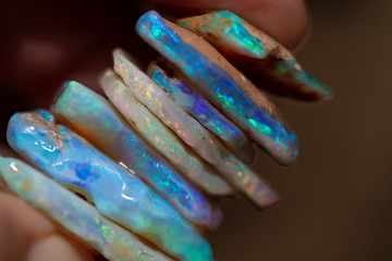 Australian precious raw seam opal from White Cliffs.