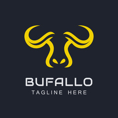 Buffalo abstract horn logo template
