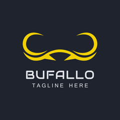 Buffalo abstract horn logo template