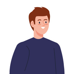 young man on white background vector illustration design