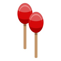 Musical maracas icon. Isometric of musical maracas vector icon for web design isolated on white background