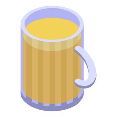 Beer mug party icon. Isometric of beer mug party vector icon for web design isolated on white background