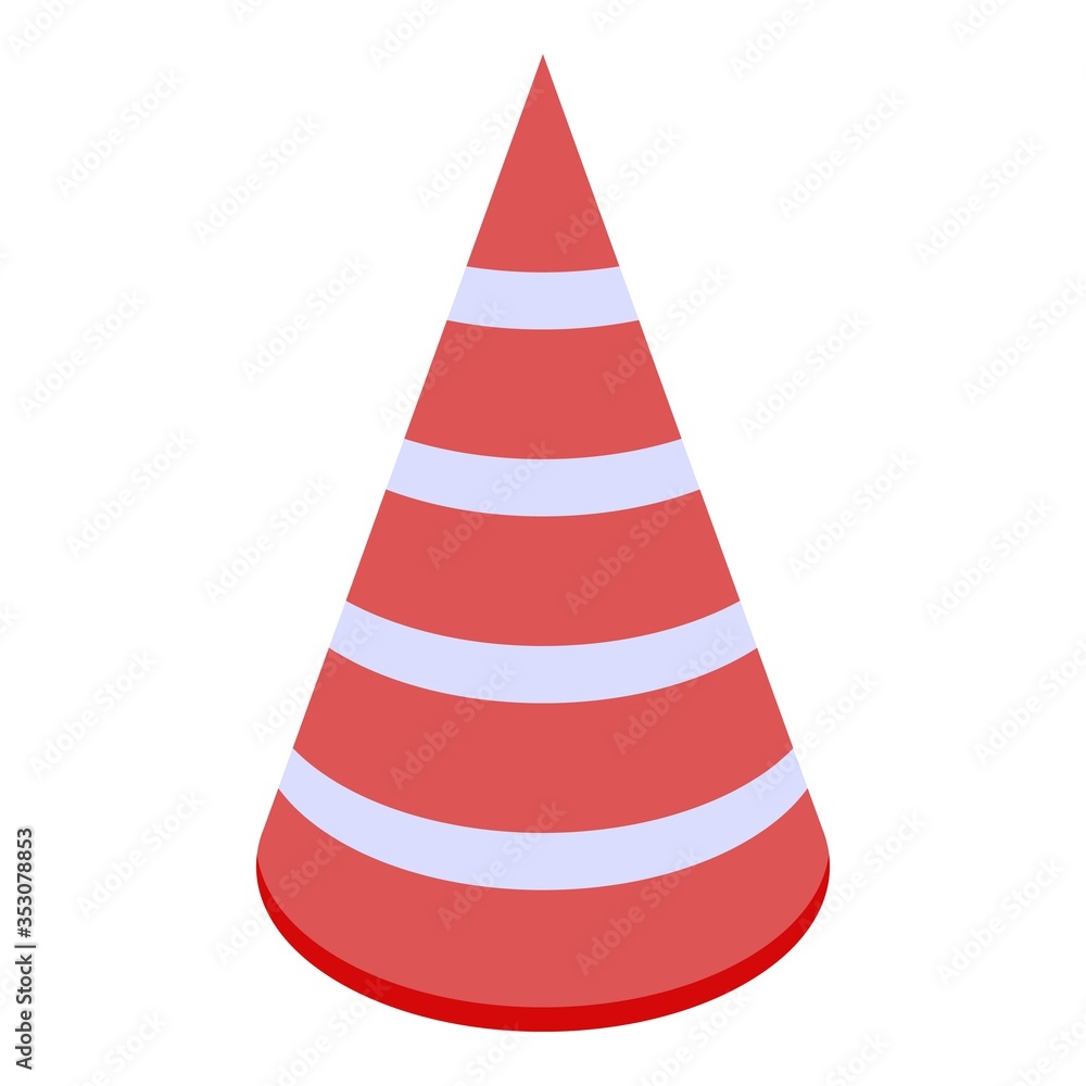 Aufkleber office party head cone icon. isometric of office party head cone vector icon for web design isolated