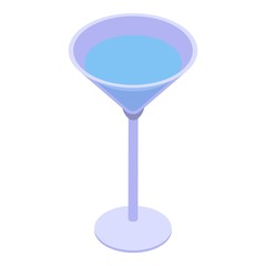 Office party cocktail icon. Isometric of office party cocktail vector icon for web design isolated on white background