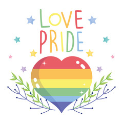 happy pride day, heart love rainbow banches stars LGBT community