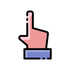 hand gesture fill outline icon