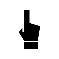 hand gesture glyph icon