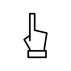hand gesture line icon