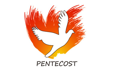 Pentecost Sunday, Come Holy Spirit, Typography for print or use as poster, card, flyer or T Shirt 