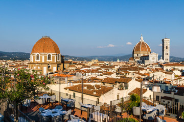 Vue sur les toits de la ville de Florence en Italie.