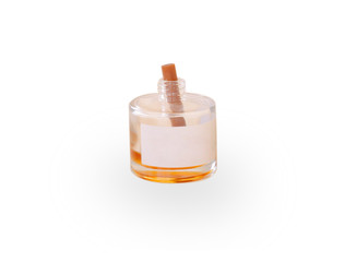 closeup aroma bottel isolated on white background