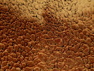 Brown wall is rough and dirty, textures and backgrounds selective focus.