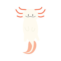 cute axolotl animal vector