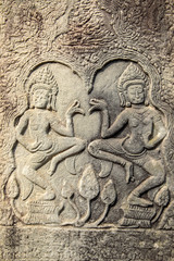 Obraz premium Apsara bayon temple, Siem Reap, Cambodia.