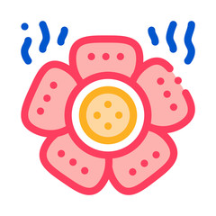 kind of malaysian flower icon vector. kind of malaysian flower sign. color symbol illustration