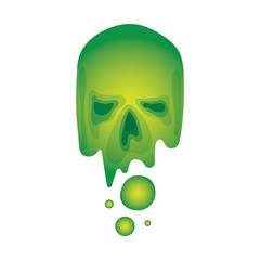 Skull. Abstract skull vector illustration. Dangerous deadly virus concept graphic. Part of set. 