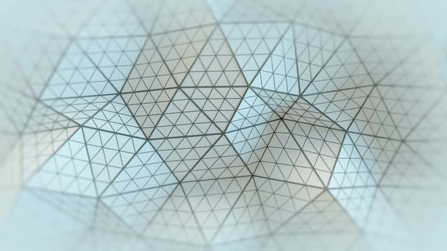 White polygonal wall geometric distorted